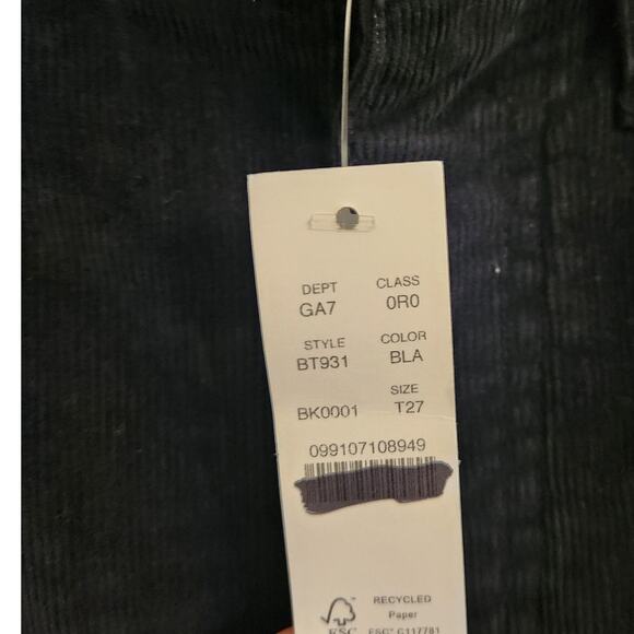 NWT J. Crew Wide-leg Corduroy Trouser Black 27T - Picture 9 of 13